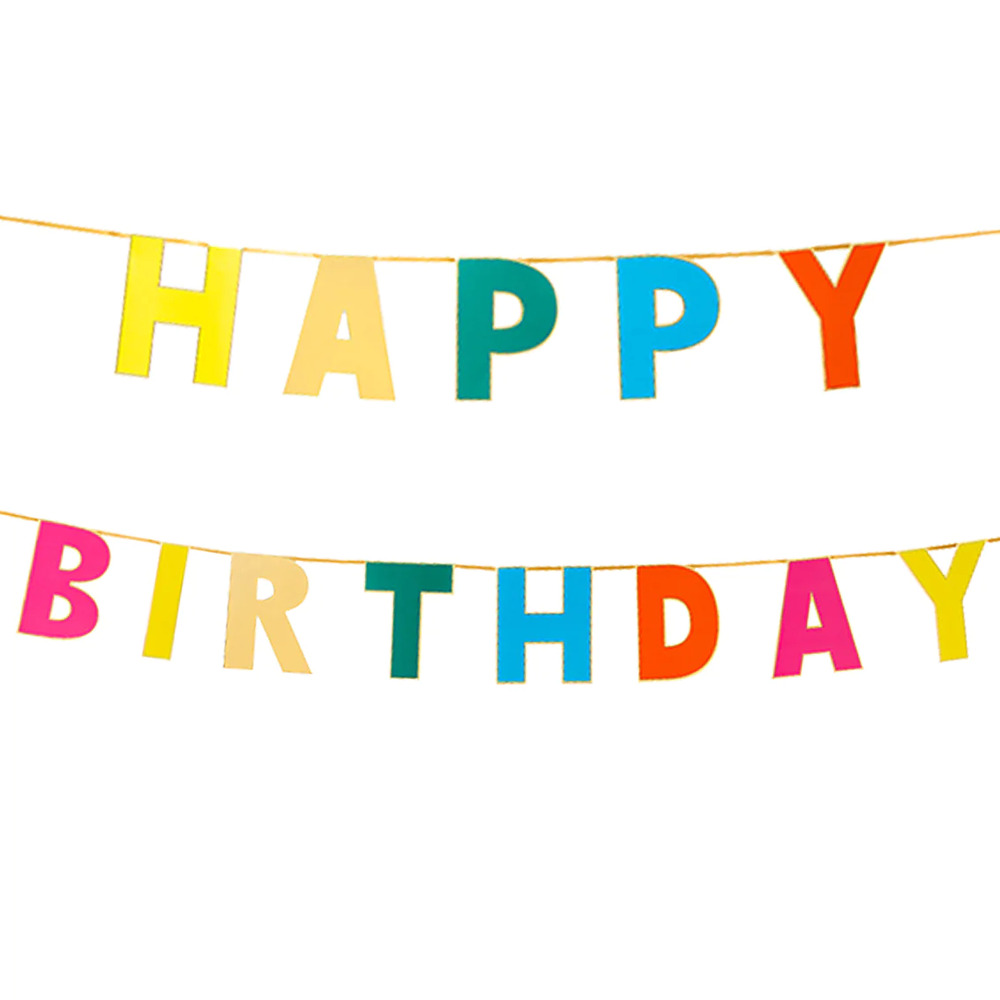 Talking Tables - Brights Happy Birthday Garland - 3M