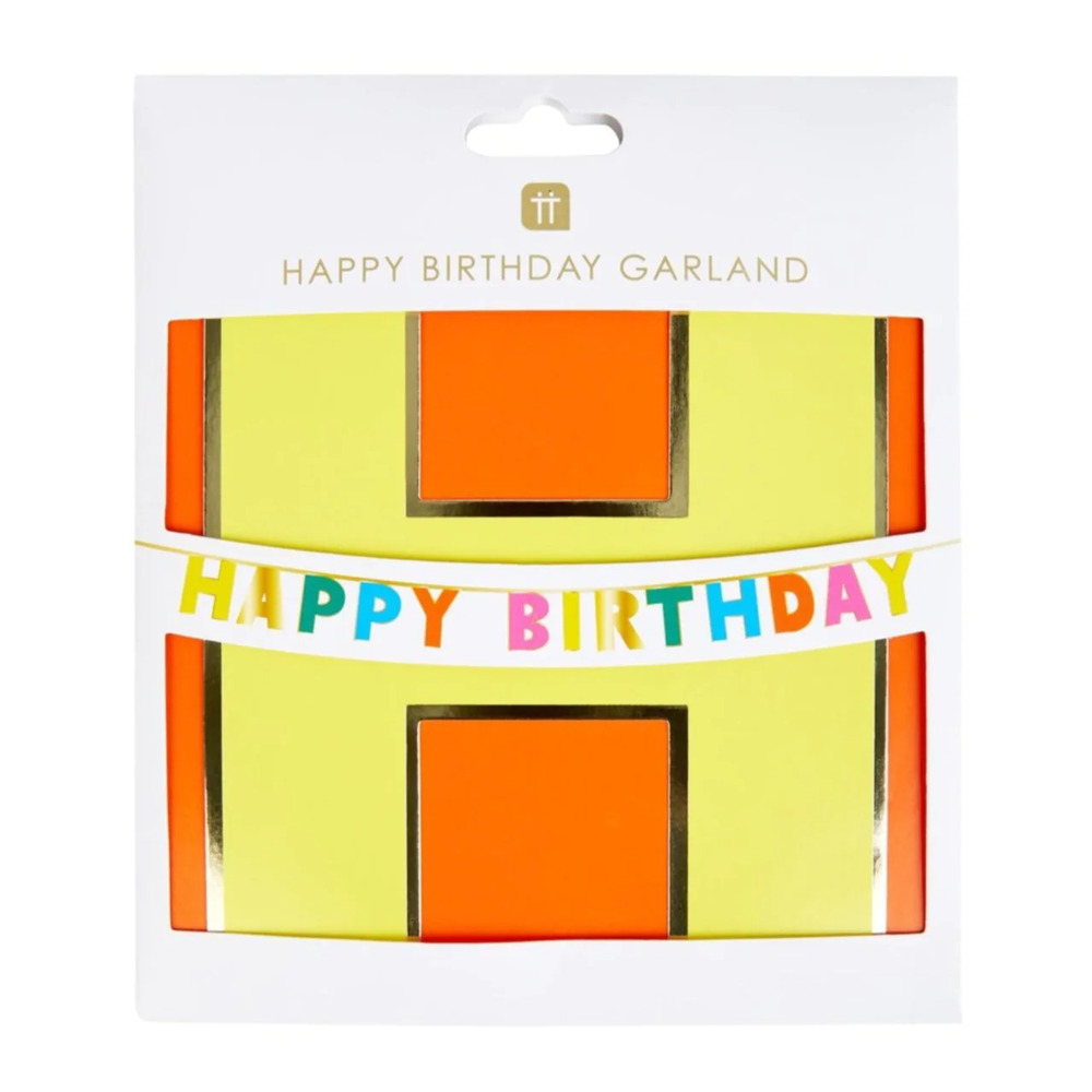 Talking Tables - Brights Happy Birthday Garland - 3M