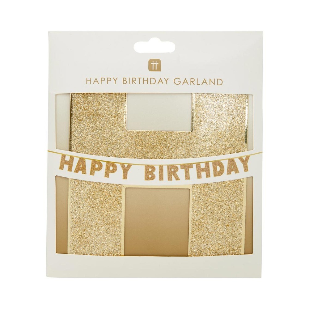 Talking Tables - Luxe Gold Happy Birthday Garland - 3M