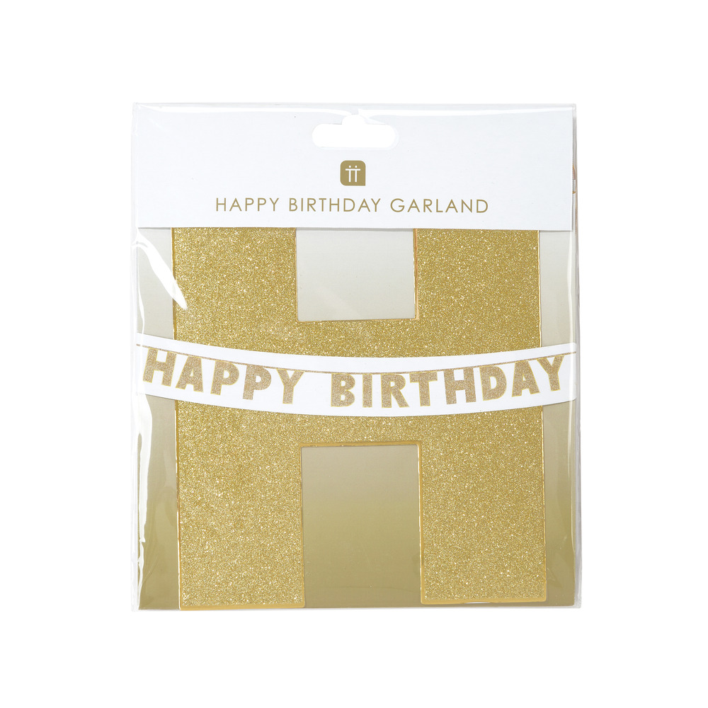 Talking Tables - Luxe Gold Happy Birthday Garland - 3M