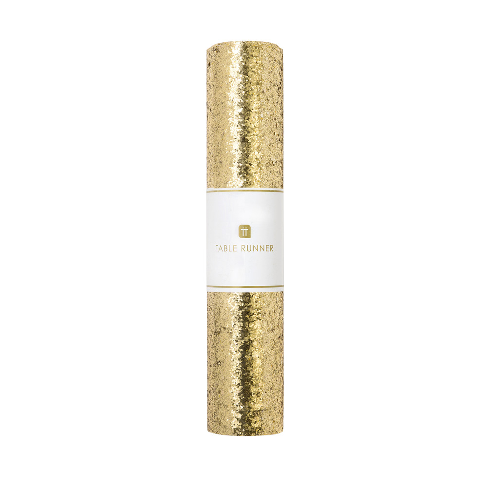 Talking Tables - Luxe Gold Pu Glitter Table Runner - 3M