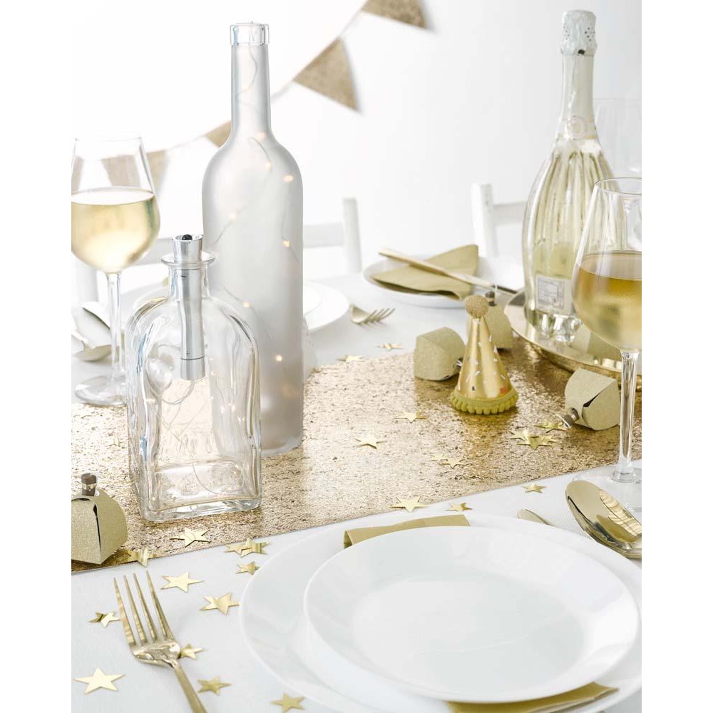 Talking Tables - Luxe Gold Pu Glitter Table Runner - 3M