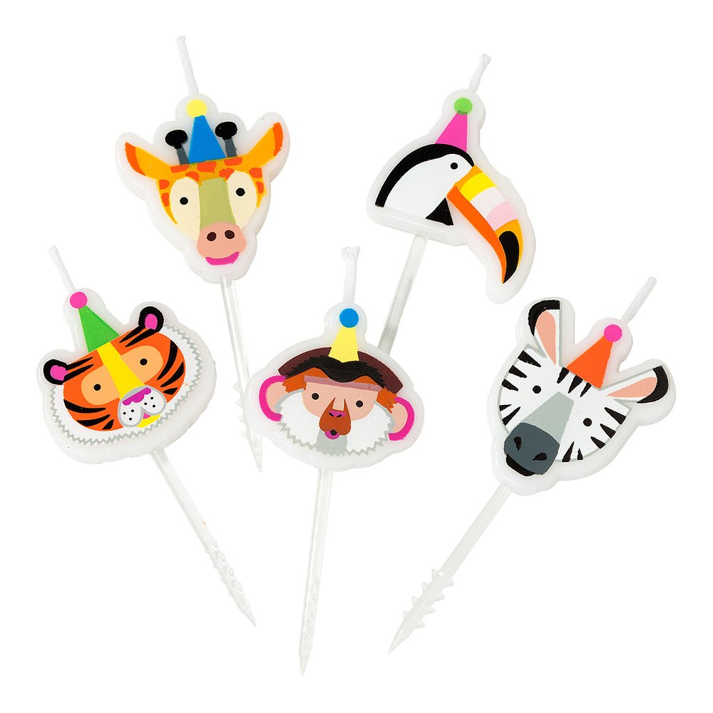 Talking Tables - Party Animals Shaped Candles - 5Pcs