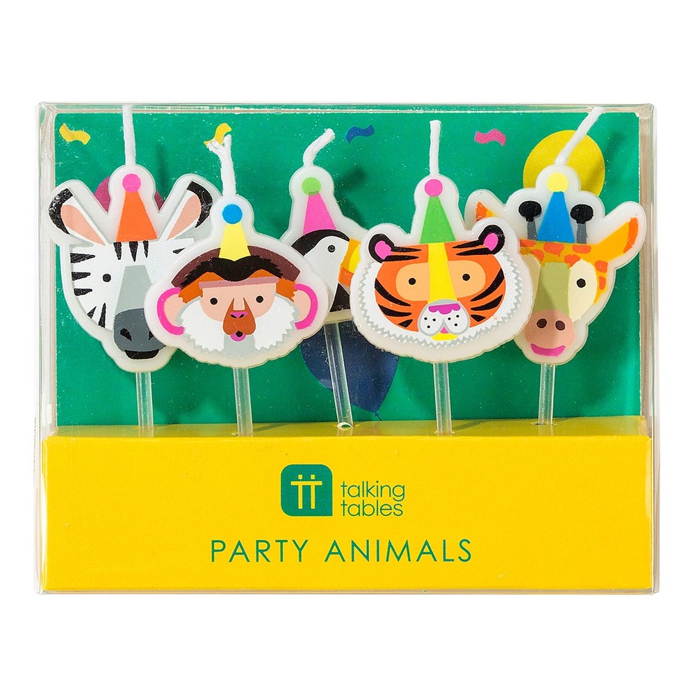 Talking Tables - Party Animals Shaped Candles - 5Pcs