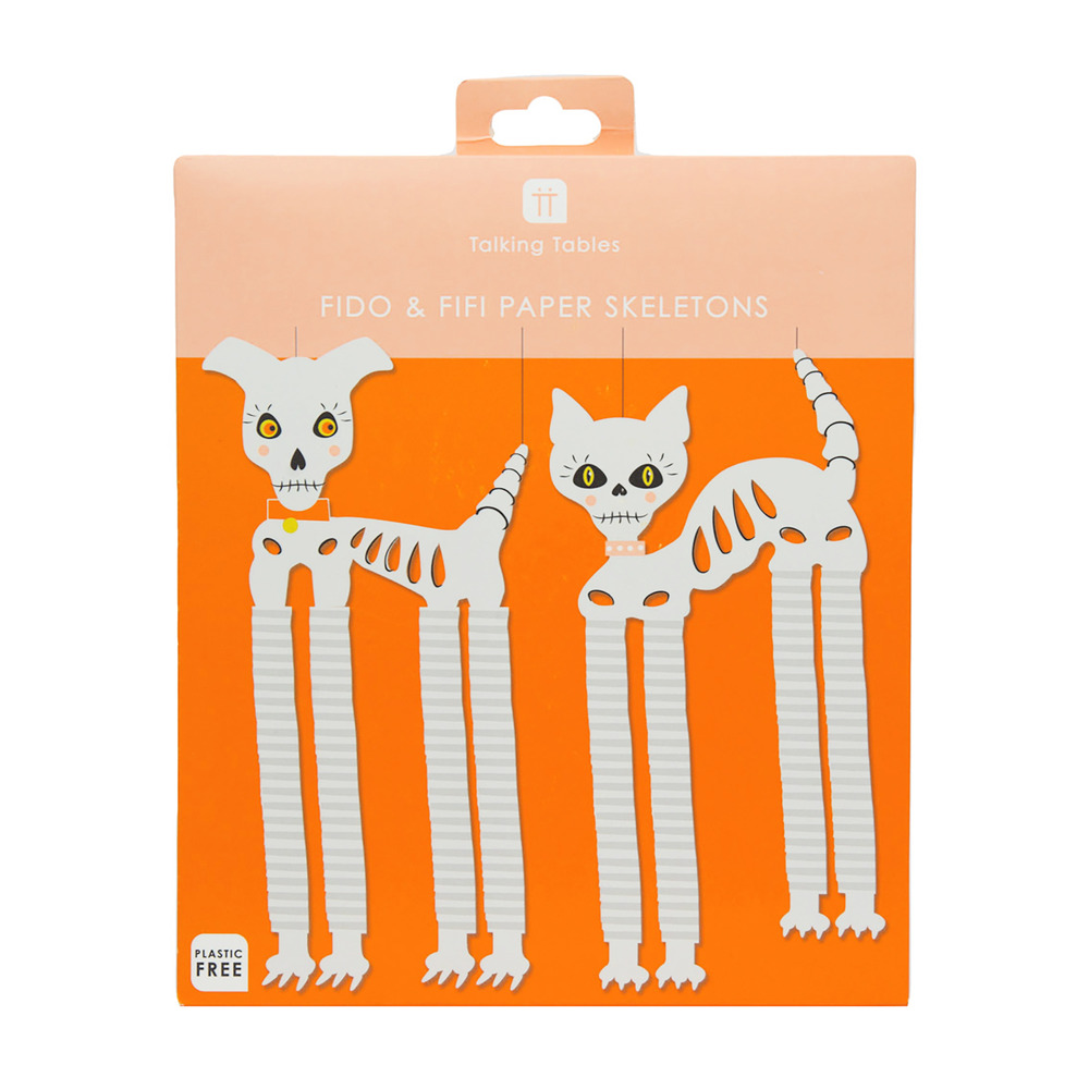 Talking Tables - Pumpkin Brights - Hanging honeycomb pet decorations - 2pk