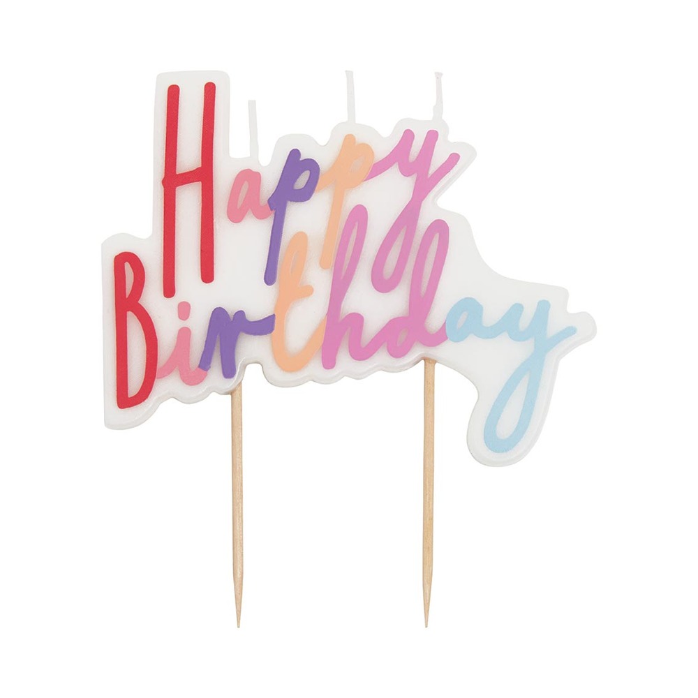 Talking Tables - Rose - Happy Birthday Candle - Large