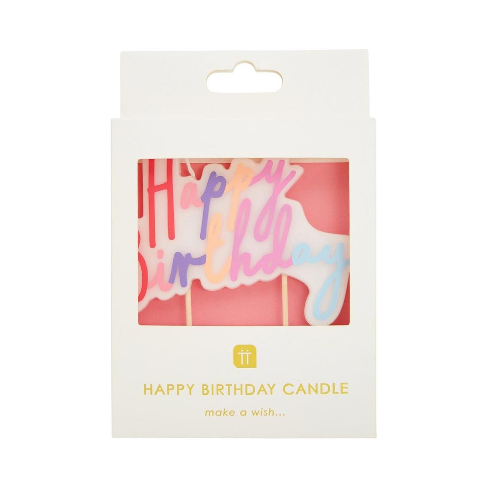 Talking Tables - Rose - Happy Birthday Candle - Large