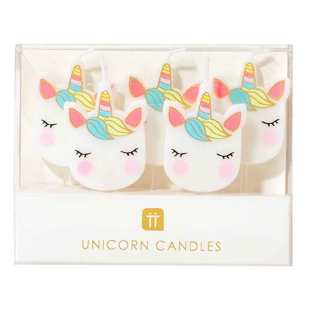 Talking Tables - We Heart Unicorn Shaped Candles - 5Pcs