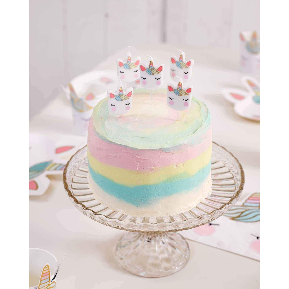Talking Tables - We Heart Unicorn Shaped Candles - 5Pcs