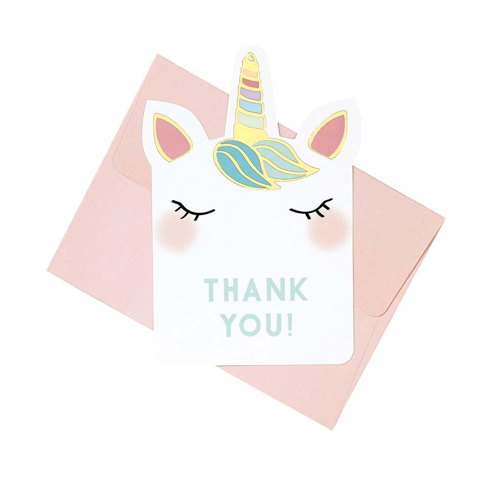 Talking Tables - We Heart Unicorn Thank You Cards - 8Pcs