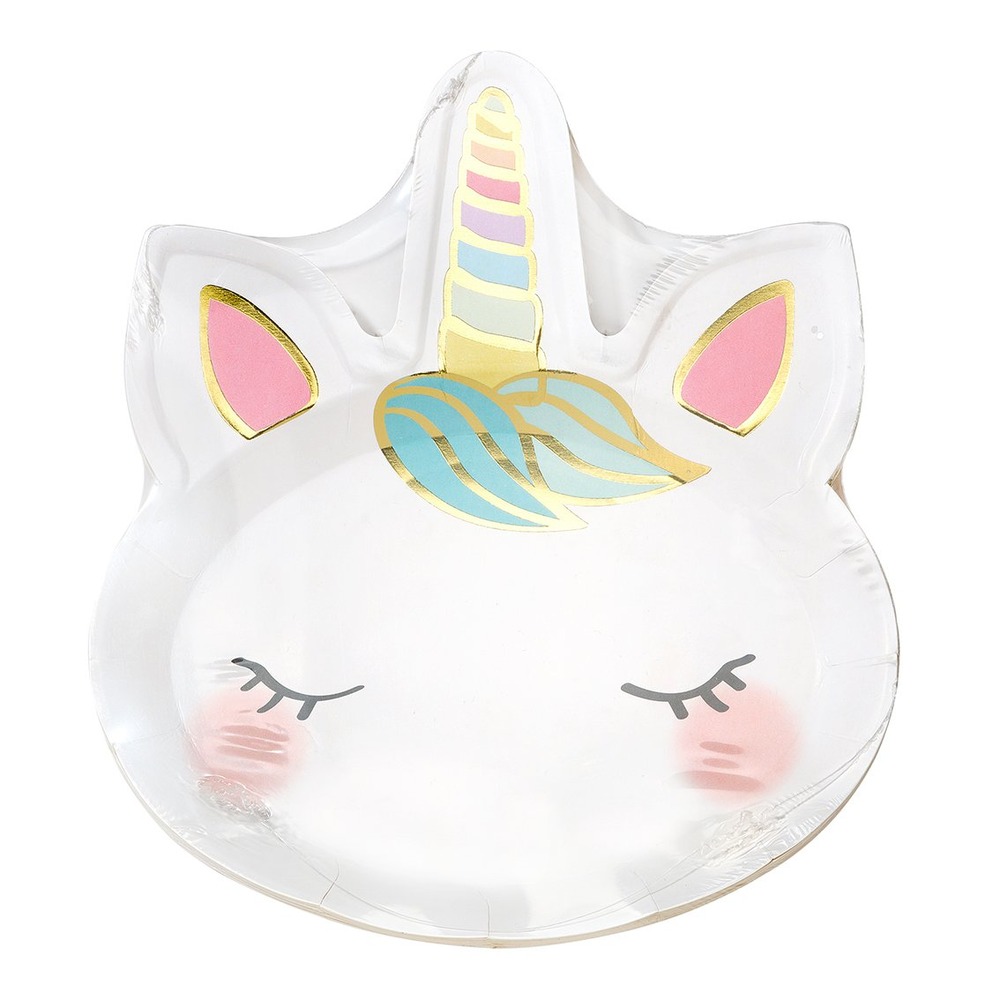 Talking Tables - We Heart Unicorns Plate - 8Pcs
