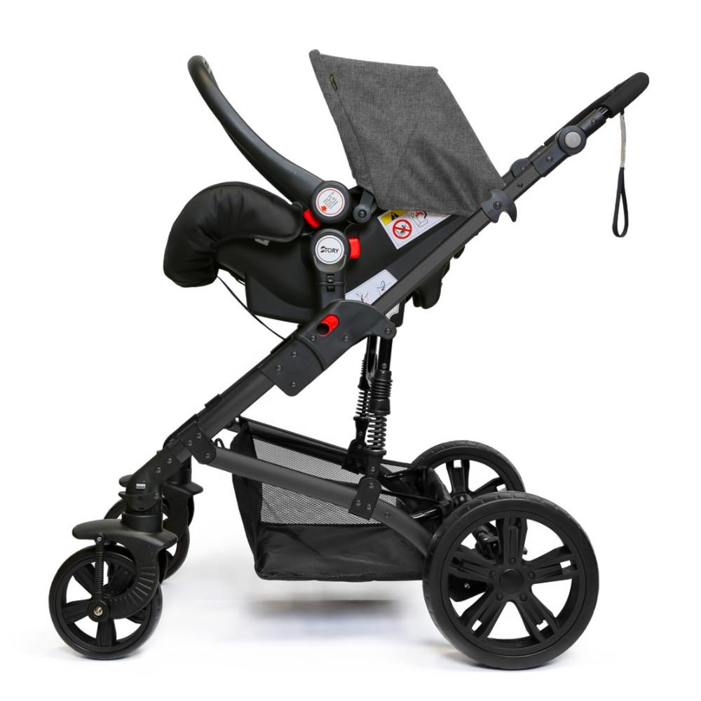 Teknum - 3-in-1 Pram Stroller and Car Seat - Grey