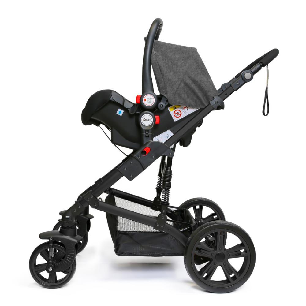 Teknum - 3-in-1 Pram Stroller and Car Seat - Grey