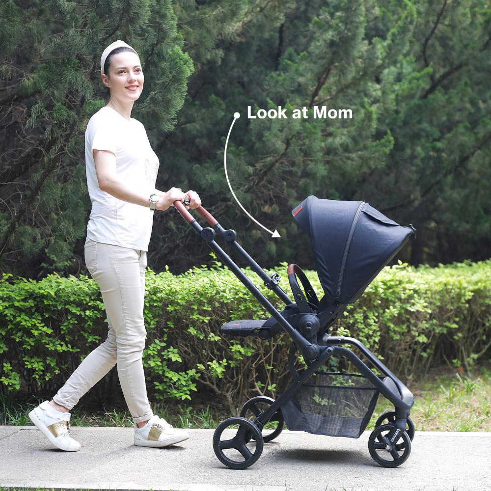 Teknum STROLL 1 Grey Travel System - Reversible Stroller & Compacto Baby Car Seat, Easy Fold, Multi-Recline, 0m+