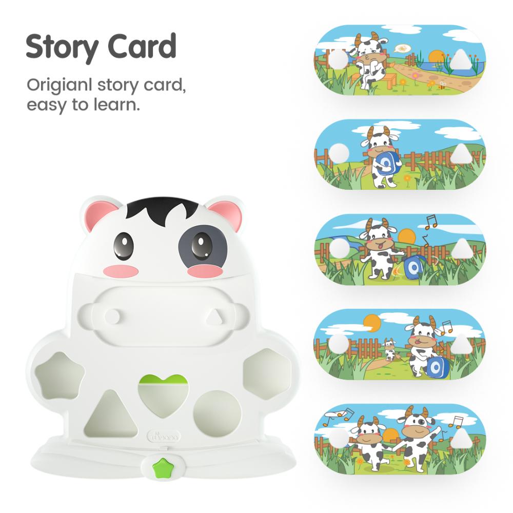 Tumama Kids - 2-in-1 Interactive Cow Piano With Shape Sorter