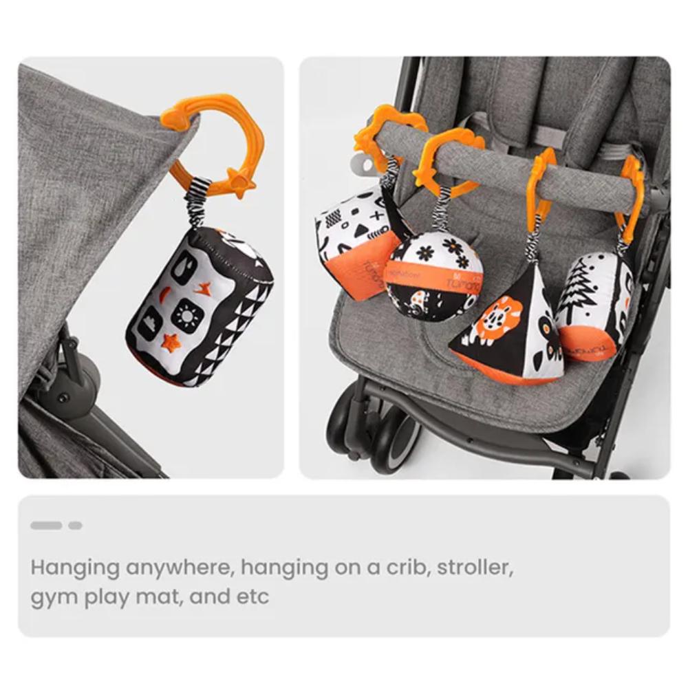 Tumama Kids - Hanging Rattle Set - Black/White (4Pcs)