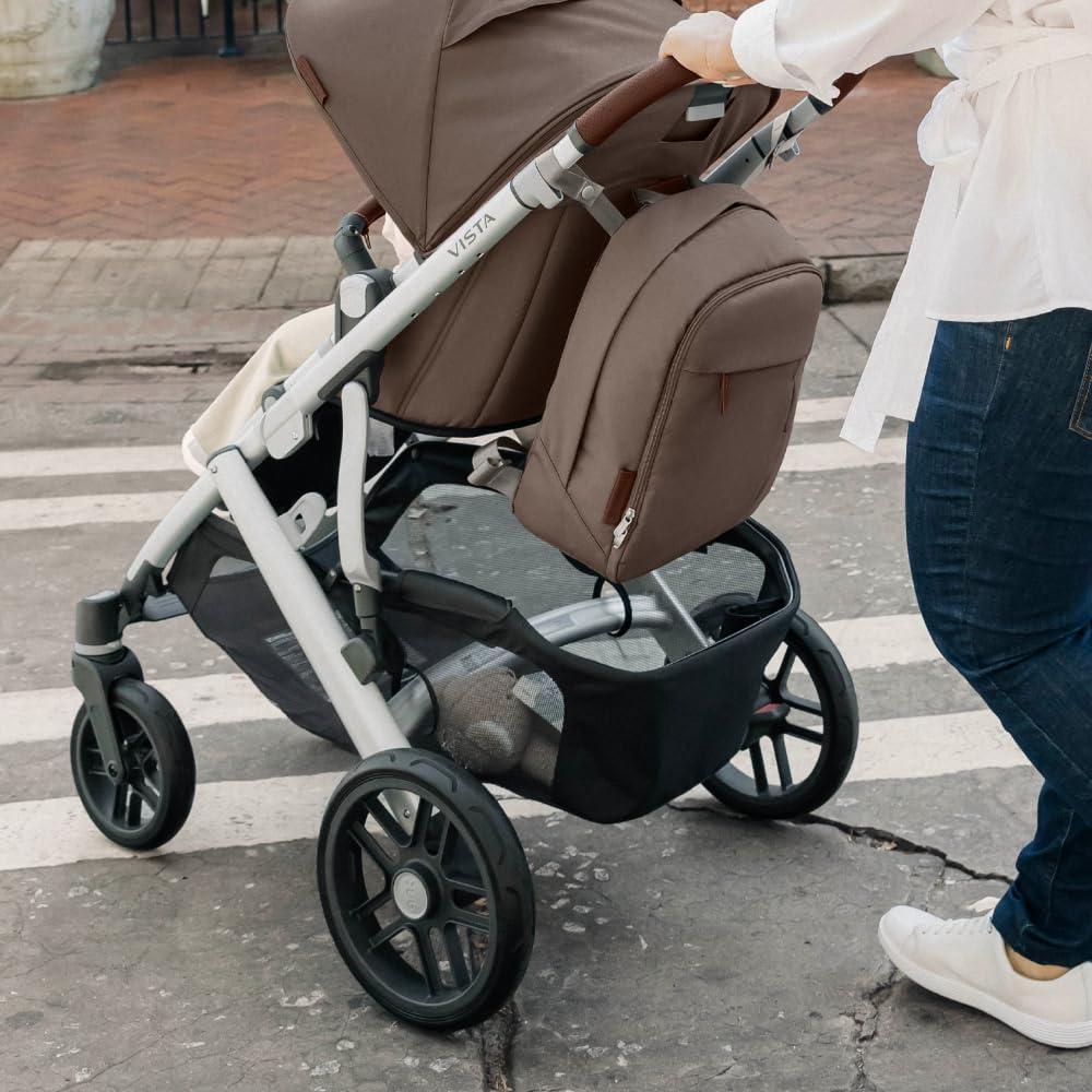 Uppababy - Greyson Changing Backpack - Charcoal Melange/Saddle Leather