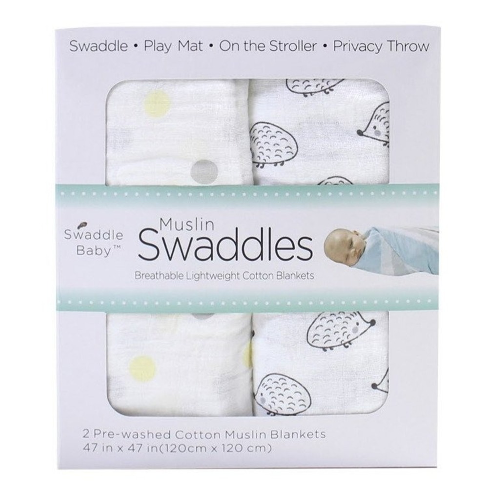 Factory Price - 2 Pcs Newborn Swaddle Muslin Gift Set