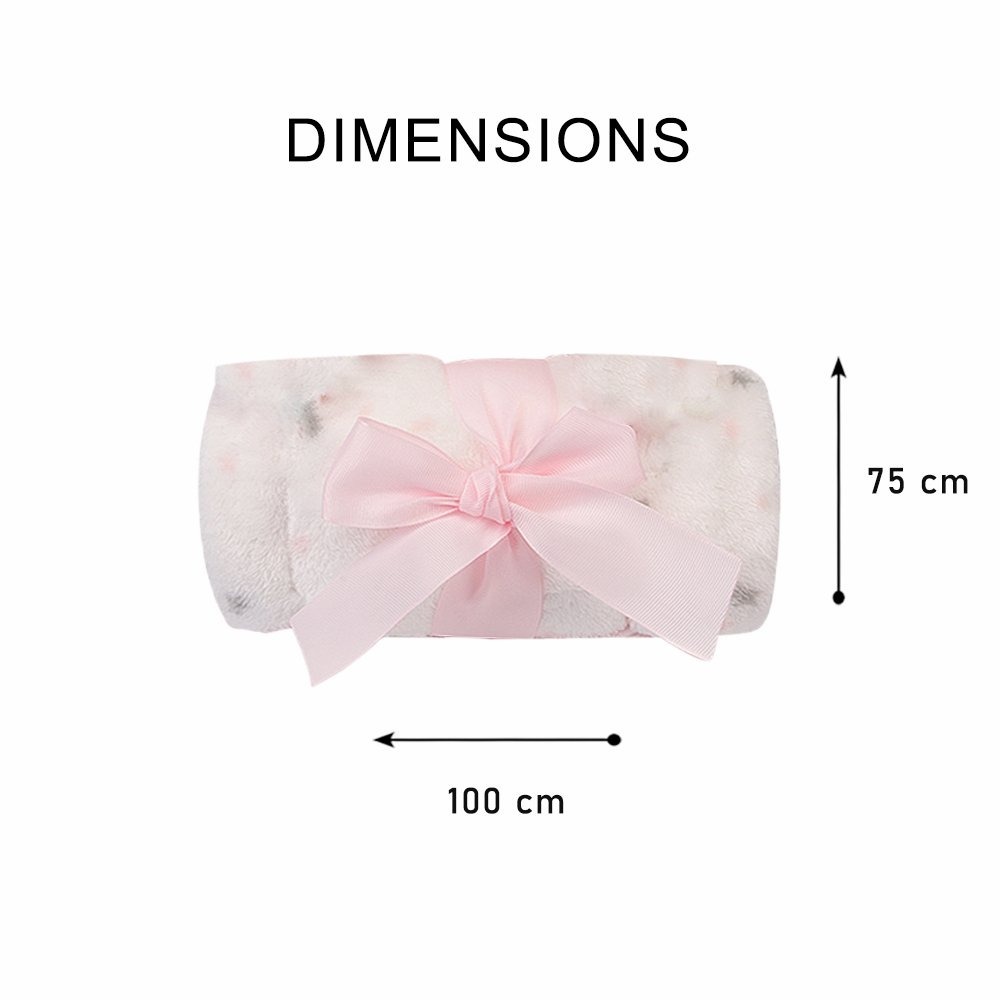 Factory Price - Animal Stuffed Cuddly Toy and Blanket Gift Set - Pink Teddy