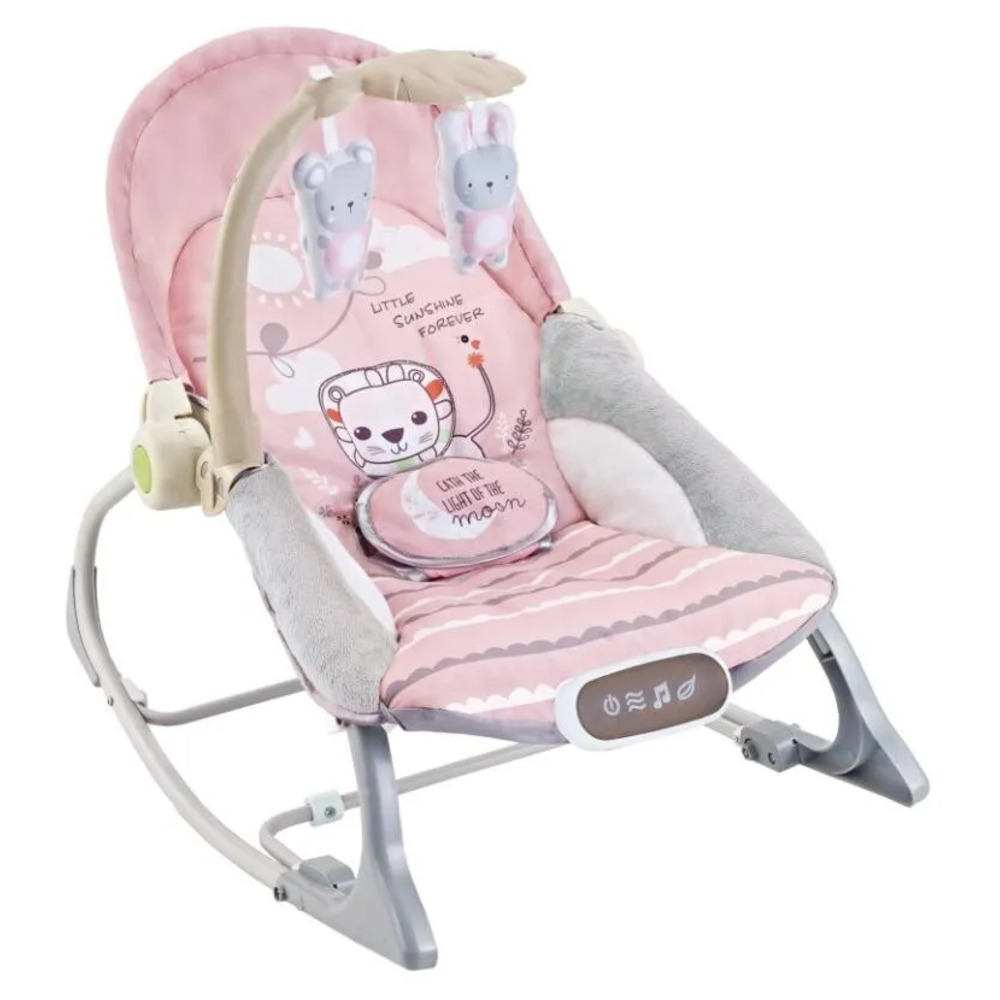 Factory Price - Destiny Infant Bouncer With Music and Toys - Pink