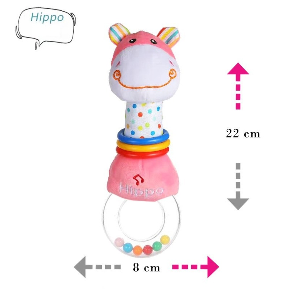 Factory Price - Emily Animal Stuffed Plush Toys with Music - Hippo