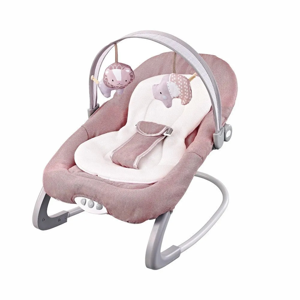 Factory Price - Royal Baby Bouncer With Toys and Music - Light Brown