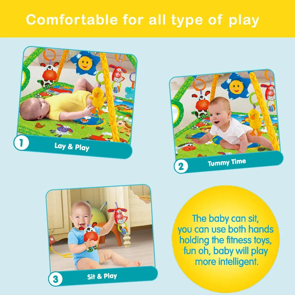 Factory Price - Wild Life Printed Activity Play Gym - Blue