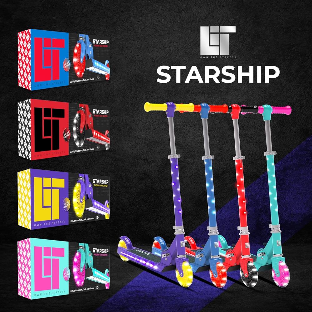 Lit - Starship Candy 2 wheel scooter Red - Ages 6+ Years