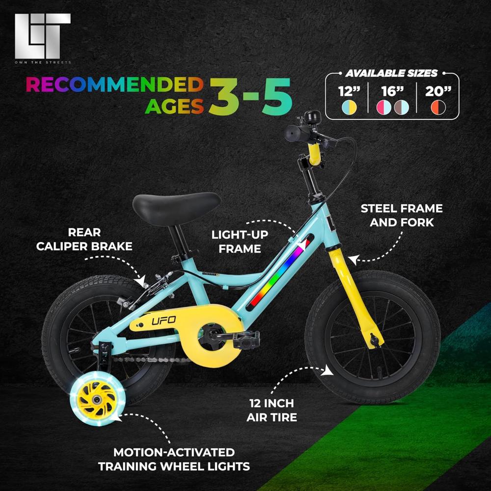 LiT - UFO 12inch Bicycle Mint - Ages 3+ Years