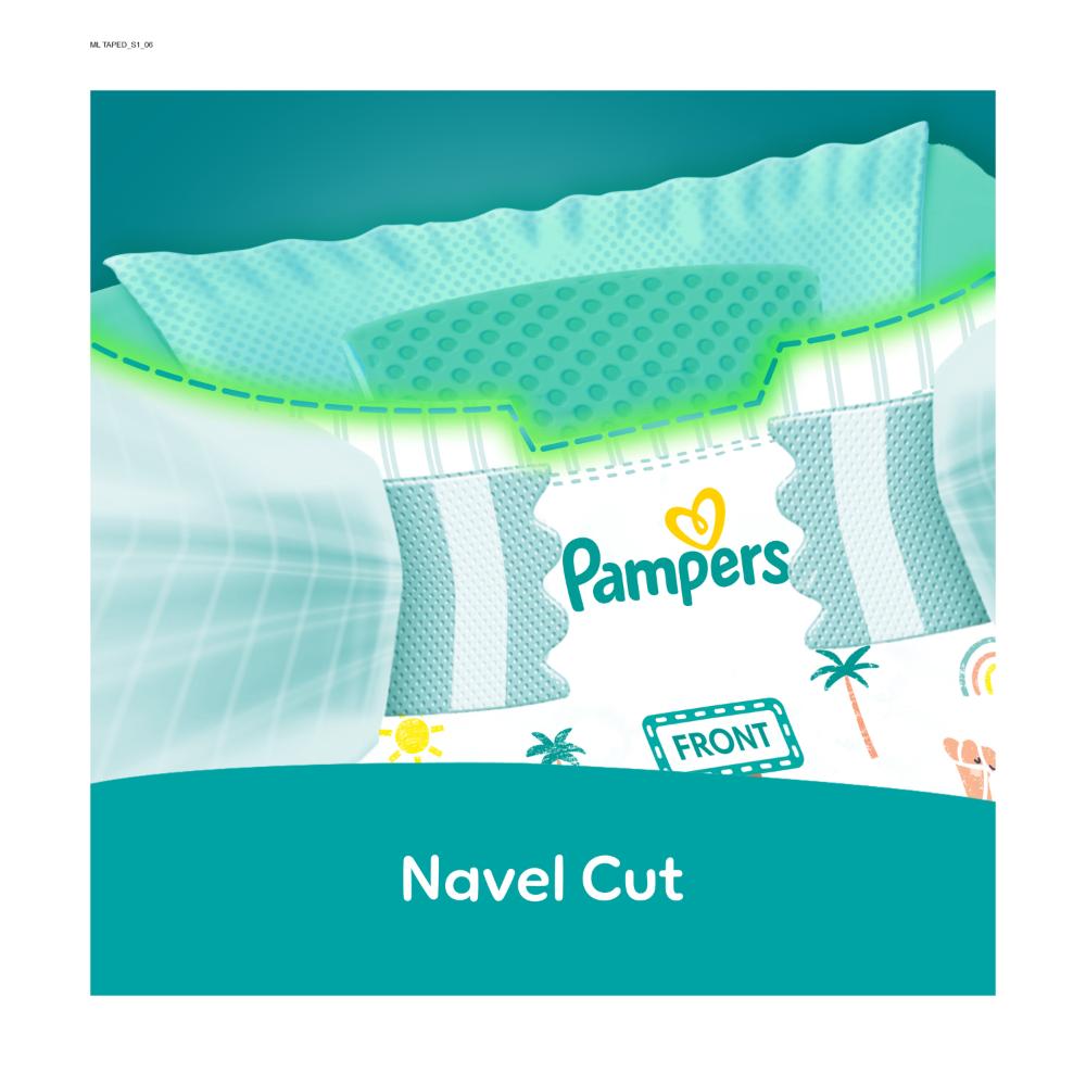 Pampers - Rash Protection Taped Diapers Jumbo Pack, Size 1 (2-5kg) - 66 Count