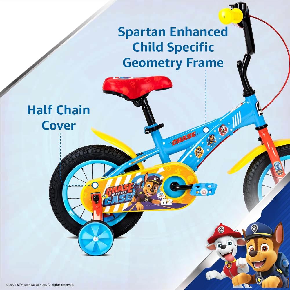 Spartan - 12 inch Paw Patrol Chase Bicycle Blue - Ages 6+ Years