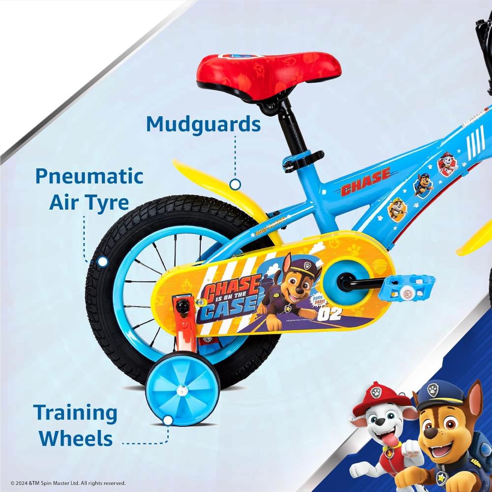 Spartan - 12 inch Paw Patrol Chase Bicycle Blue - Ages 6+ Years