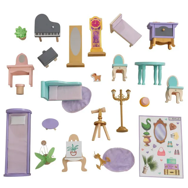 KidKraft Enchanted Greenhouse Castle – Wooden 3-Level Dollhouse for Kids