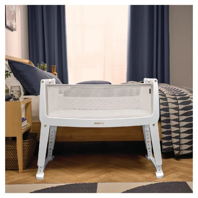 SnuzPod Studio Bedside Crib - Paris/White
