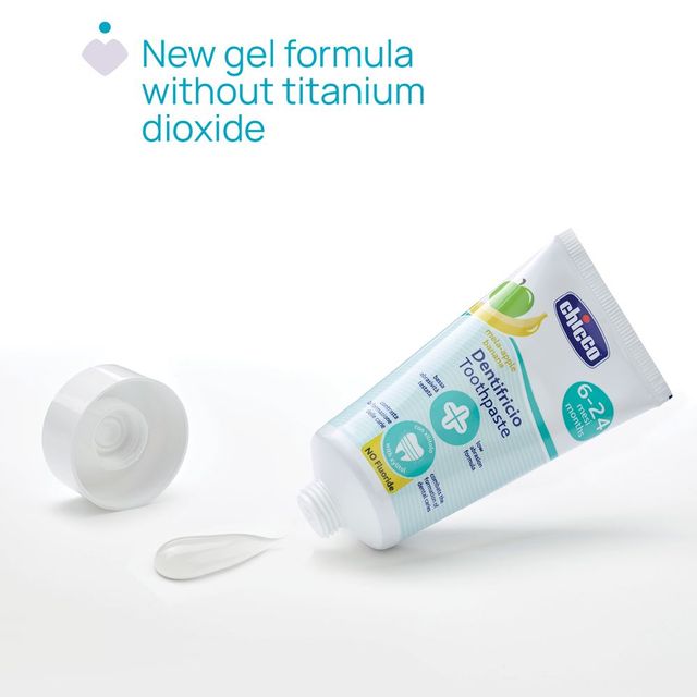 Chicco Apple-Banana Toothpaste, Fluoride Free, 6-24m 50ml