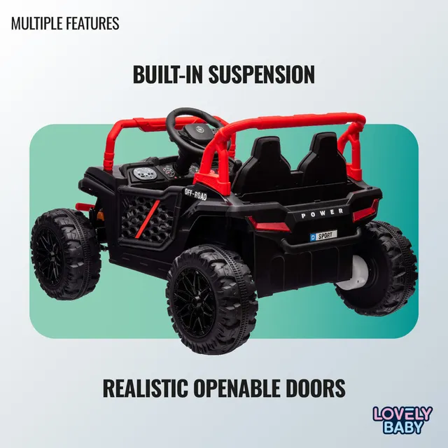 Lovely Baby - Kids UTV Powered Riding Jeep W/Remote control - Black