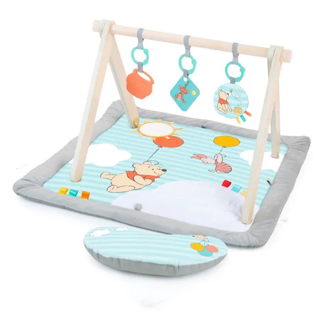 Bright Starts - WINNIE THE POOH Once Upon a Tummy Time Activity Gym, Plush Play Mat with Developmental Toys, 0-12 Months