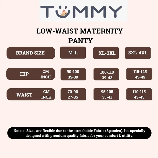 Tummy - Low Waist Maternity Panty Bamboo Cotton - Pack of 5