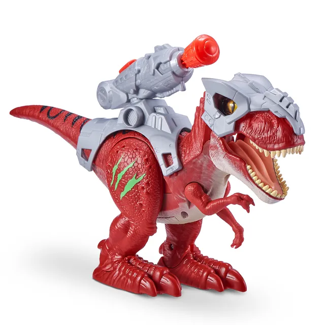 Zuru Robo Alive - Dino Wars -Series 1 T-rex Toy With Epic Armor - Dino Blaster