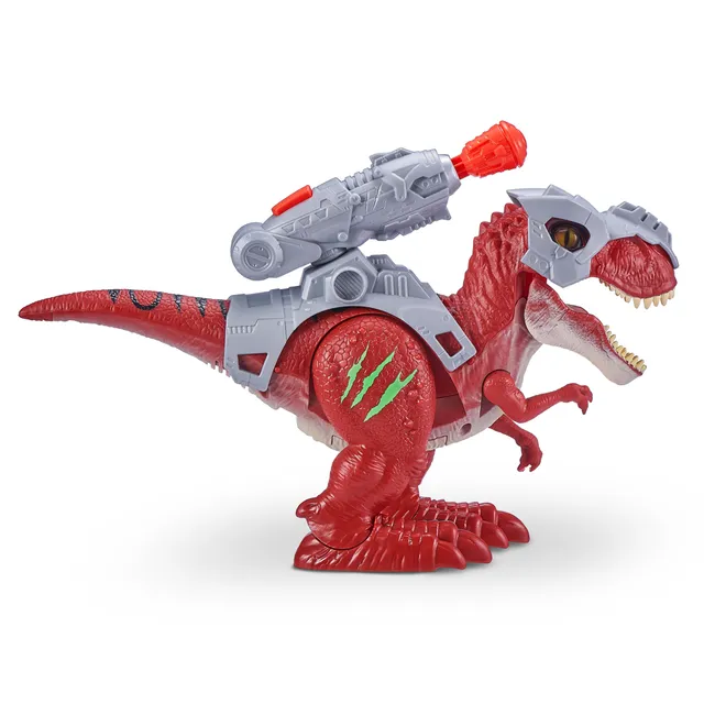 Zuru Robo Alive - Dino Wars -Series 1 T-rex Toy With Epic Armor - Dino Blaster