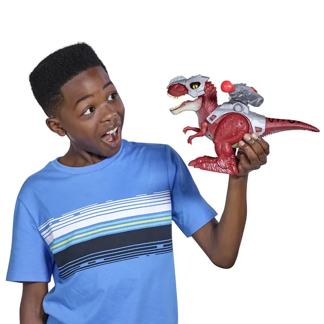 Zuru Robo Alive - Dino Wars -Series 1 T-rex Toy With Epic Armor - Dino Blaster