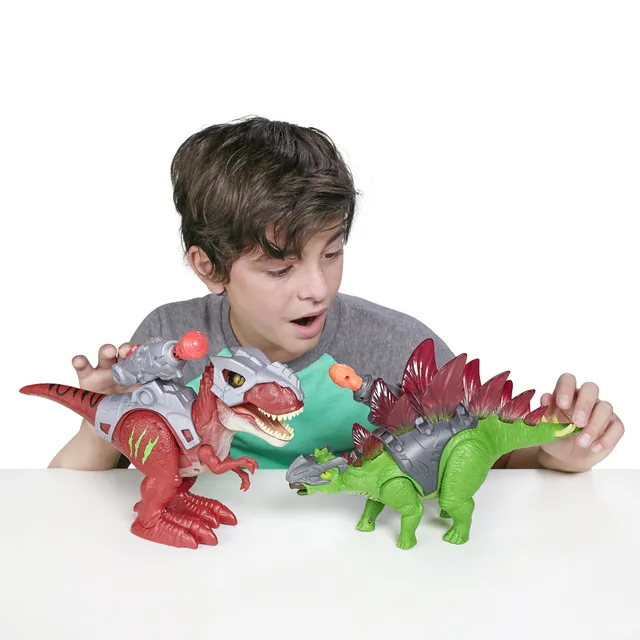 Zuru Robo Alive - Dino Wars -Series 1 T-rex Toy With Epic Armor - Dino Blaster