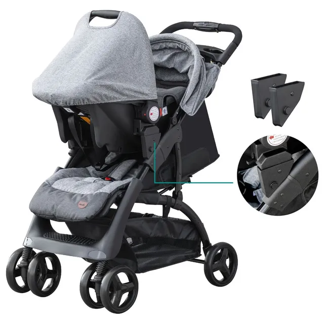 Moon - Aria Baby Stroller 2-in-1 Travel System - Dark Grey