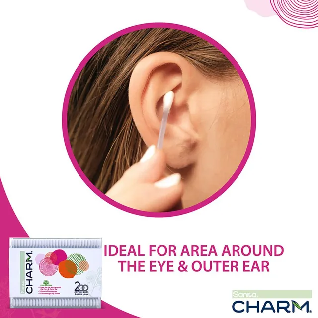 Sanita Charm 100% Cotton Buds, 200 Buds