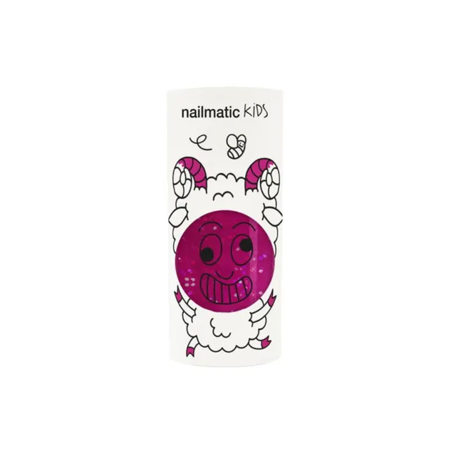 Nailmatic Kids - Raspberry - Glitter and Shimmer Nail Polish