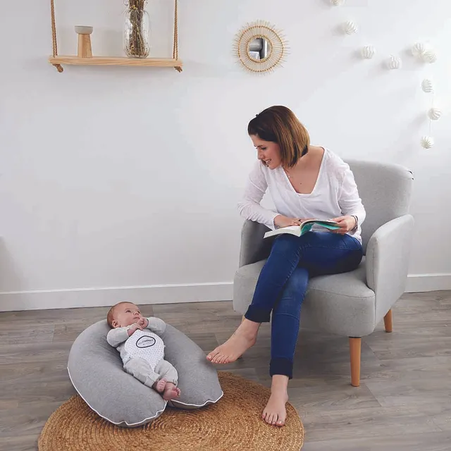 Candide - 3-in-1 Multirelax Maternity Cushion - Heather Grey Stars