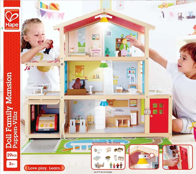 Hape - Doll Family Mansion For Girls