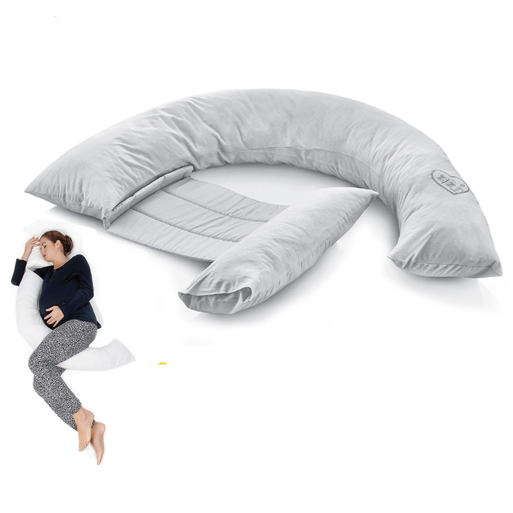 Babyjem - Pregnancy Support & Feeding Pillow - Grey
