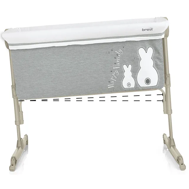 Brevi - Nanna Oh Rocking Bedside Crib - Beige Melange