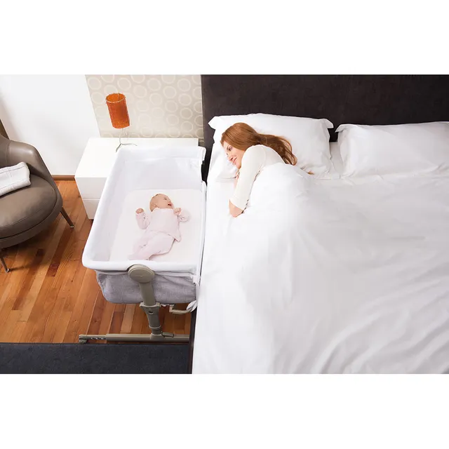 Brevi - Nanna Oh Rocking Bedside Crib - Beige Melange